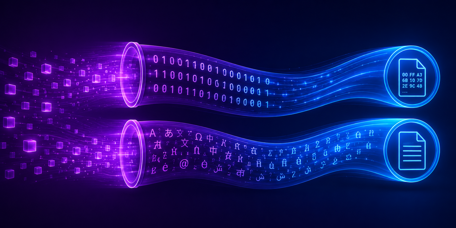What is the difference between byte streams and character streams in Java?